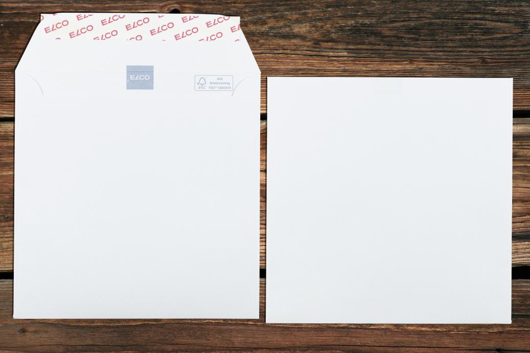 Briefhüllen 155x155 mm Haftklebend Hochweiß 120 g/qm